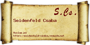 Seidenfeld Csaba névjegykártya
